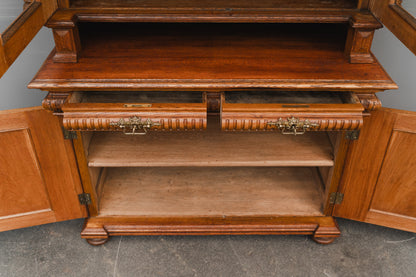 Gründerzeit Bücherschrank in Eiche - 2.Hälfte des 19.Jahrhunderts