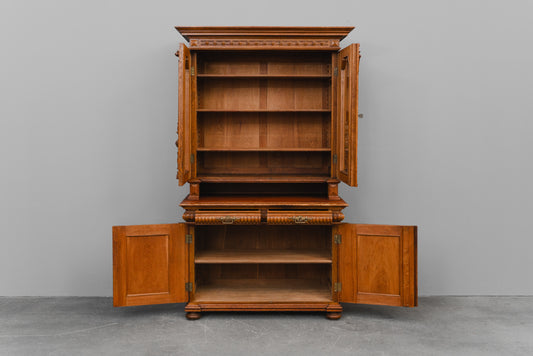 Gründerzeit Bücherschrank in Eiche - 2.Hälfte des 19.Jahrhunderts