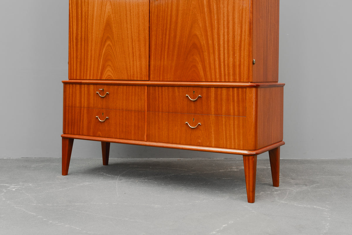 Mid-Century Highboard in Mahagoni - Mitte des 20.Jahrhunderts