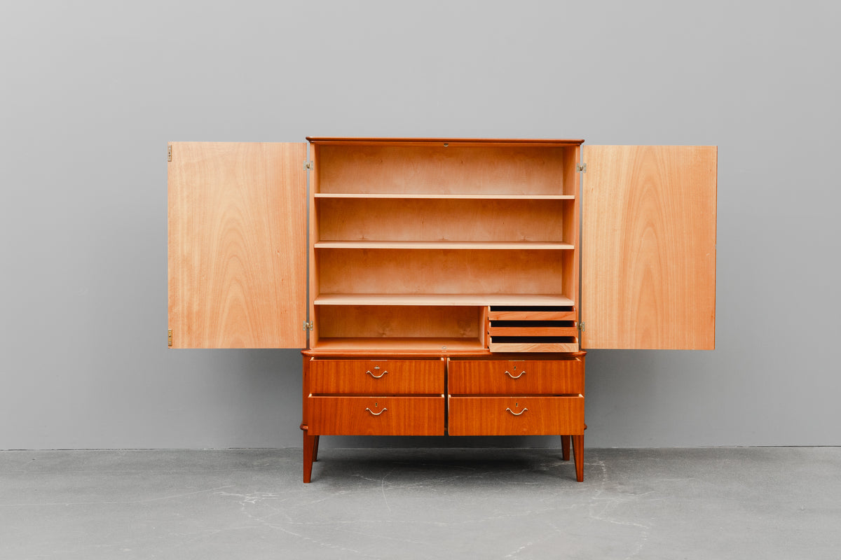 Mid-Century Highboard in Mahagoni - Mitte des 20.Jahrhunderts