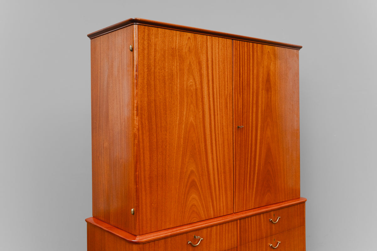 Mid-Century Highboard in Mahagoni - Mitte des 20.Jahrhunderts