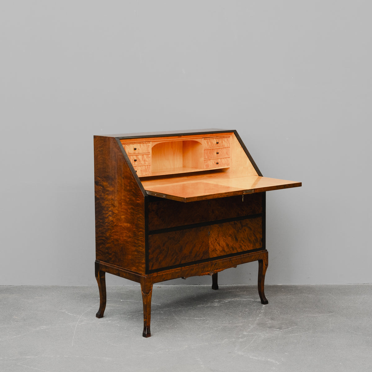 Art Déco Schrägklappen-Sekretär - 1.Hälfte des 20.Jahrhunderts