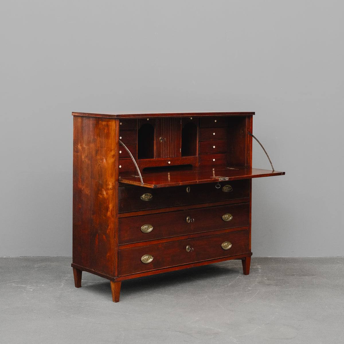 Biedermeier Sekretär in Birke - 1.Hälfte des 19.Jahrhunderts