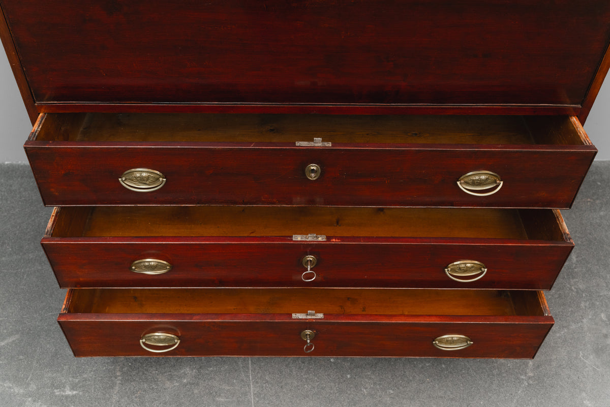 Biedermeier Sekretär in Birke - 1.Hälfte des 19.Jahrhunderts