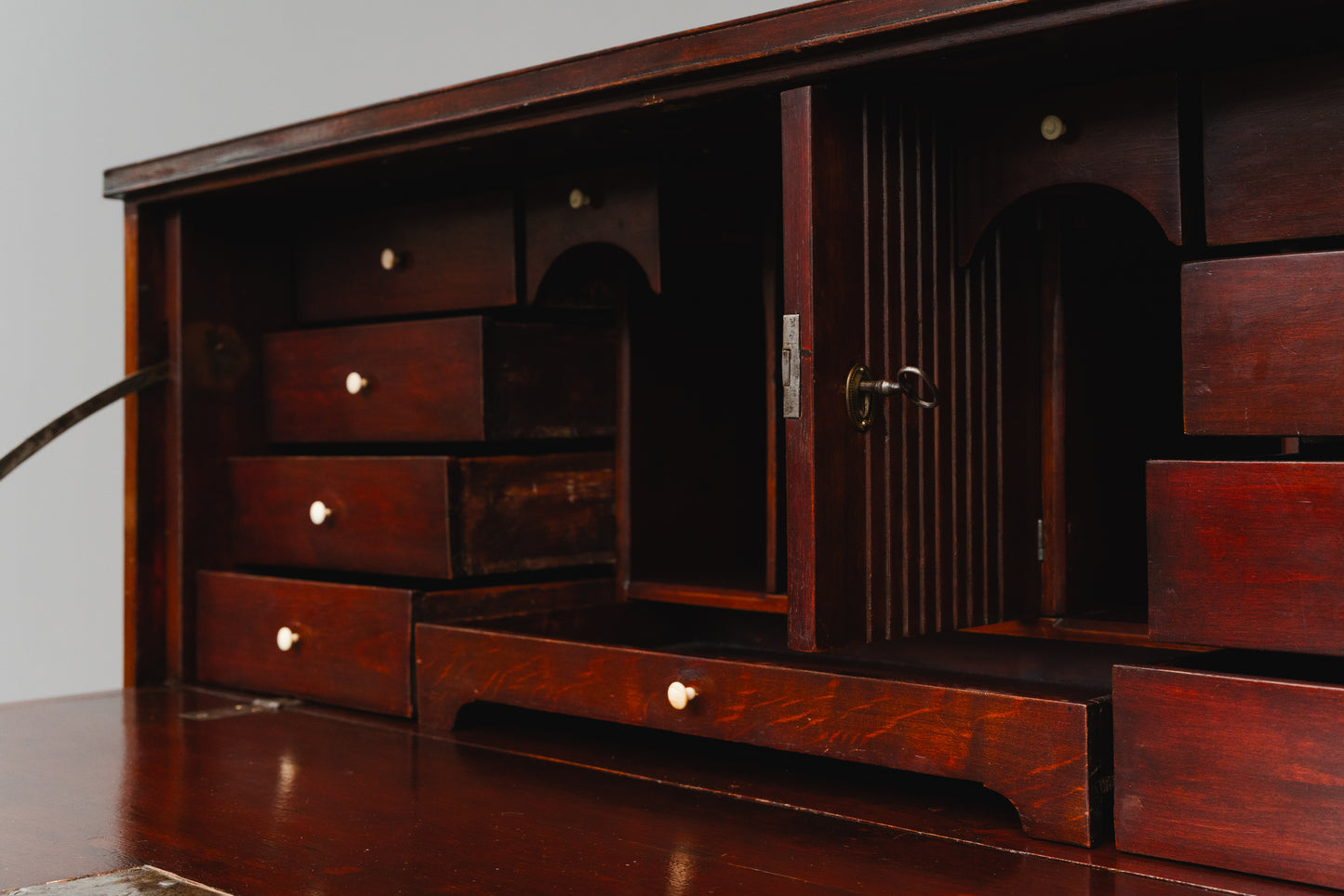 Biedermeier Sekretär in Birke - 1.Hälfte des 19.Jahrhunderts