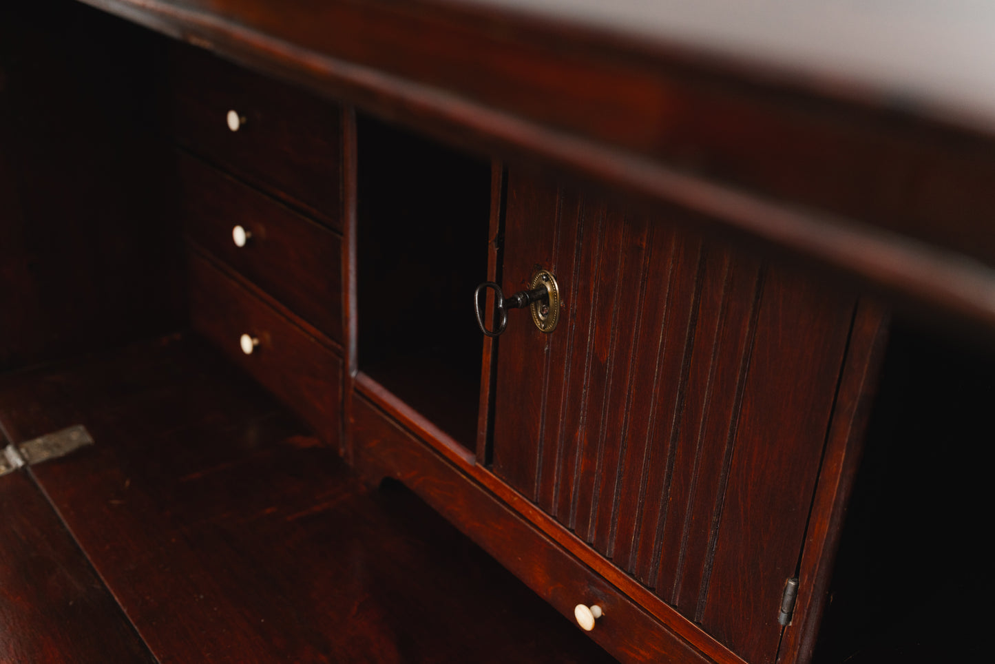 Biedermeier Sekretär in Birke - 1.Hälfte des 19.Jahrhunderts