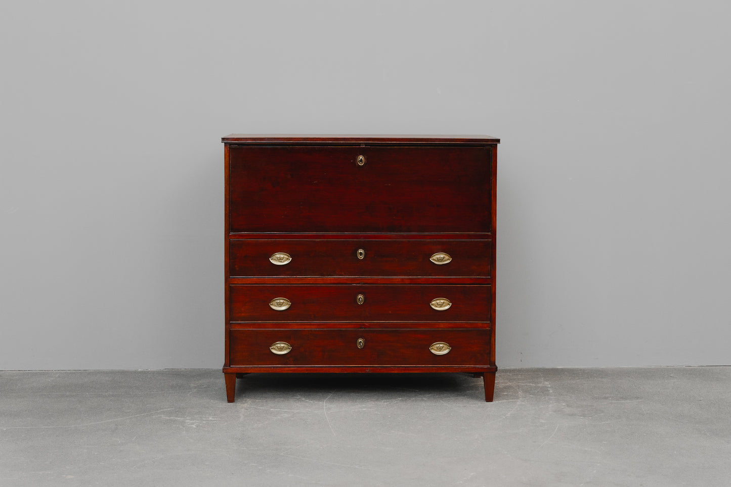 Biedermeier Sekretär in Birke - 1.Hälfte des 19.Jahrhunderts