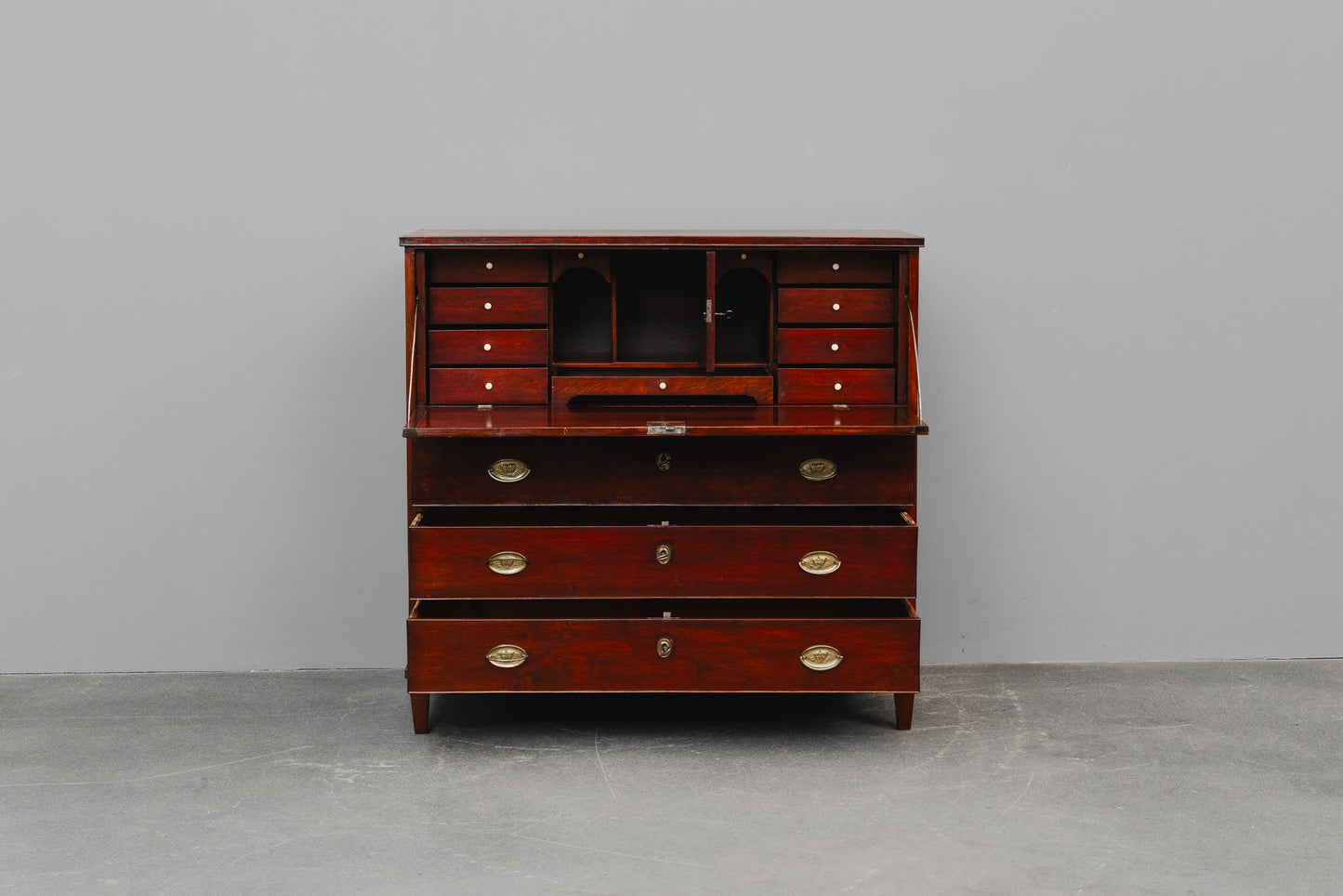 Biedermeier Sekretär in Birke - 1.Hälfte des 19.Jahrhunderts