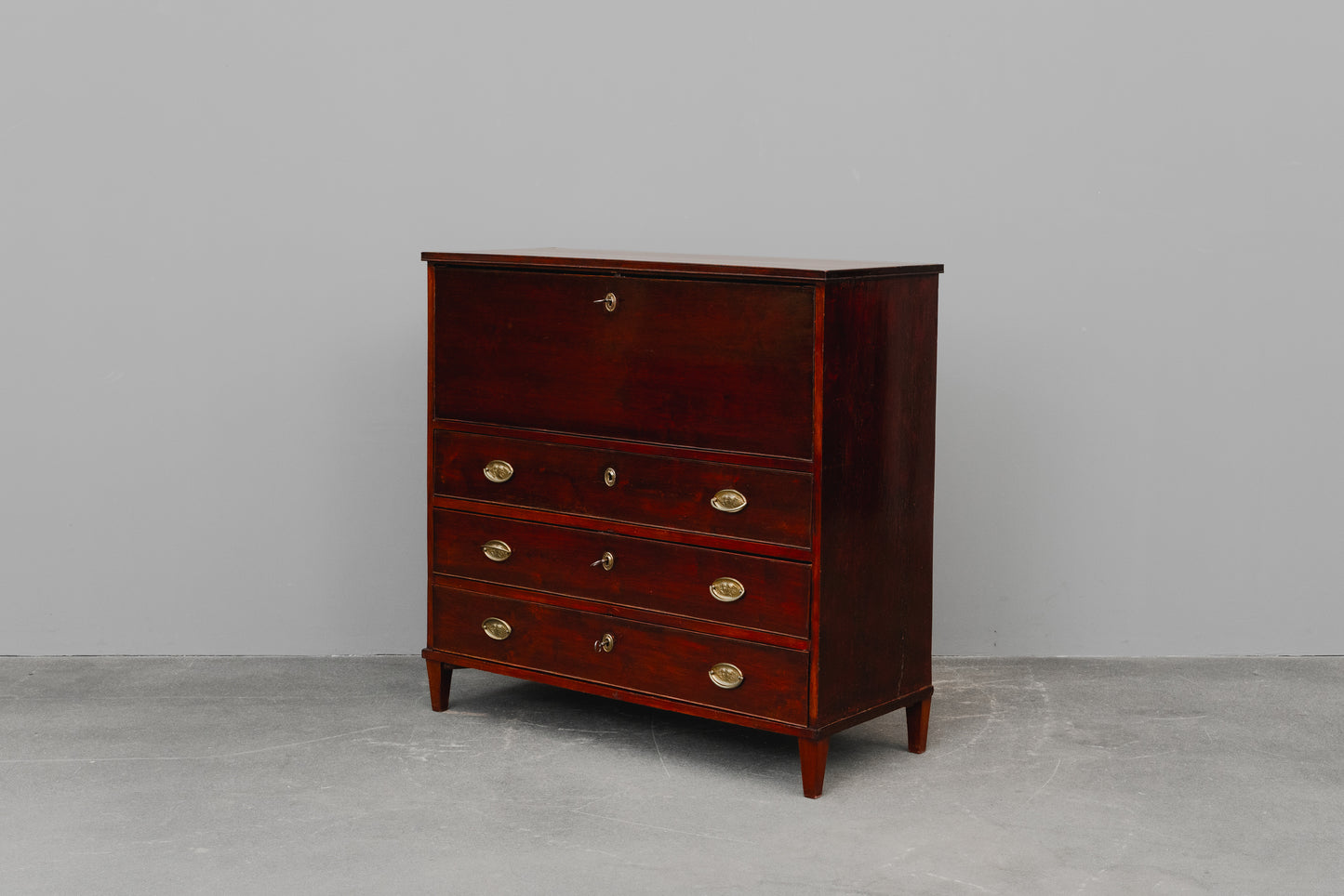 Biedermeier Sekretär in Birke - 1.Hälfte des 19.Jahrhunderts