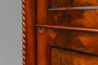 Schmaler Biedermeier Schrank in Mahagoni - Mitte des 19.Jahrhunderts