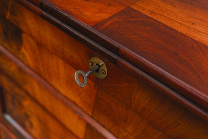 Schmaler Biedermeier Schrank in Mahagoni - Mitte des 19.Jahrhunderts