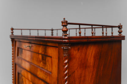 Schmaler Biedermeier Schrank in Mahagoni - Mitte des 19.Jahrhunderts