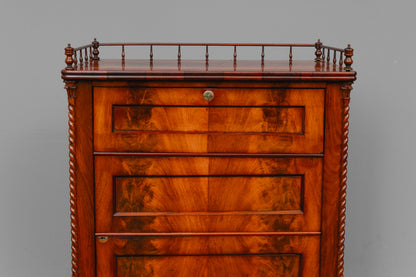 Schmaler Biedermeier Schrank in Mahagoni - Mitte des 19.Jahrhunderts