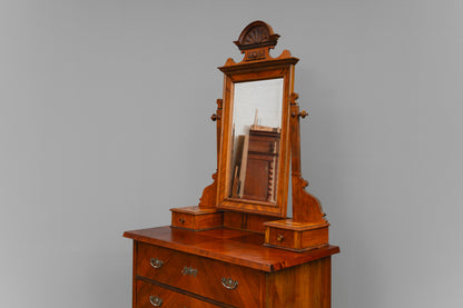 Gründerzeit/Jugendstil Kommode mit Spiegelaufsatz - um 1900