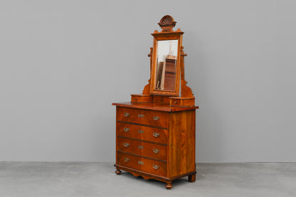 Gründerzeit/Jugendstil Kommode mit Spiegelaufsatz - um 1900