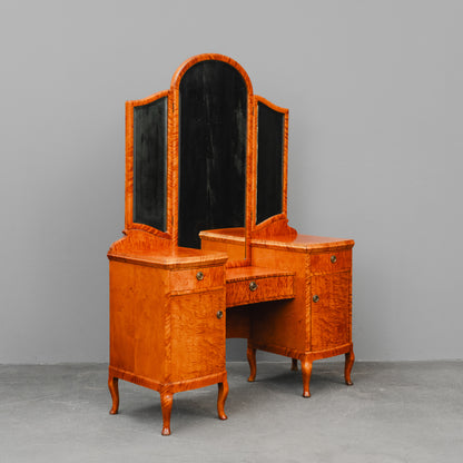 Jugendstil Spiegelkommode in Birke - 1.Hälfte des 20.Jahrhunderts