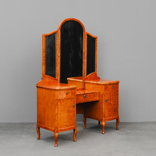 Jugendstil Spiegelkommode in Birke - 1.Hälfte des 20.Jahrhunderts
