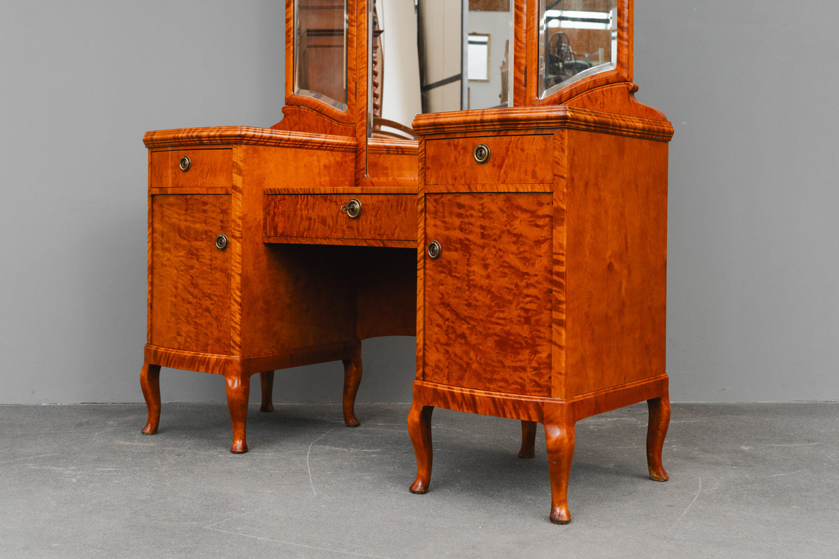 Jugendstil Spiegelkommode in Birke - 1.Hälfte des 20.Jahrhunderts