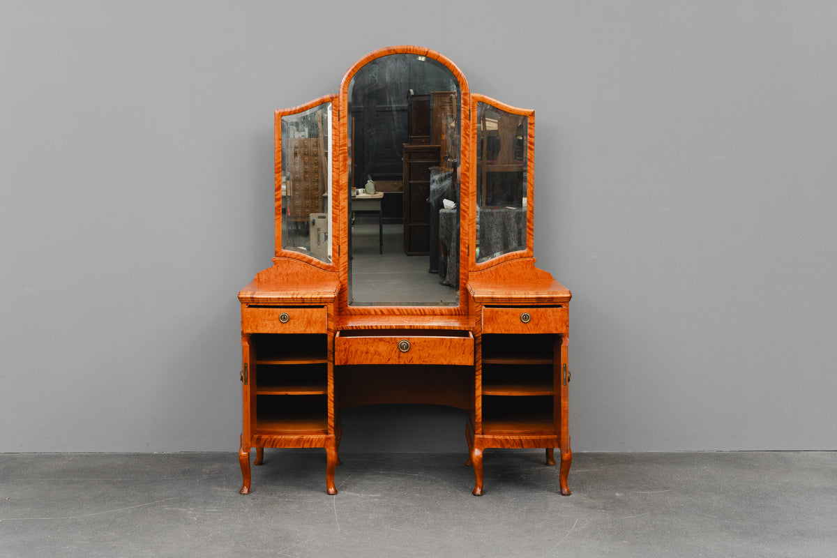Jugendstil Spiegelkommode in Birke - 1.Hälfte des 20.Jahrhunderts