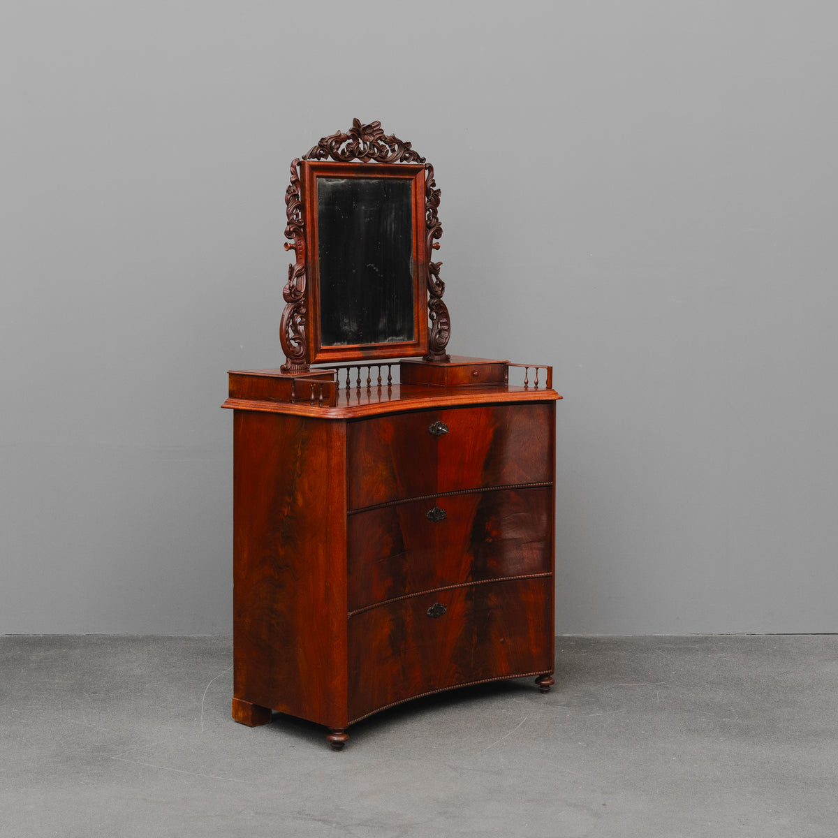 Biedermeier/Louis Philippe Spiegelkommode in Mahagoni - Mitte des 19.Jahrhunderts