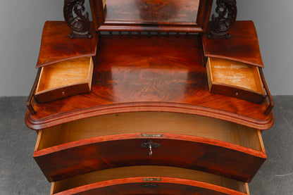 Biedermeier/Louis Philippe Spiegelkommode in Mahagoni - Mitte des 19.Jahrhunderts