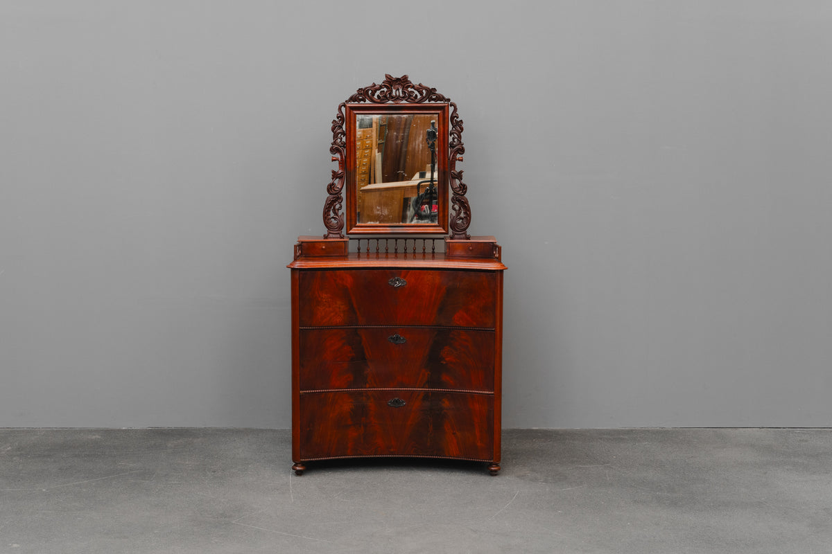 Biedermeier/Louis Philippe Spiegelkommode in Mahagoni - Mitte des 19.Jahrhunderts