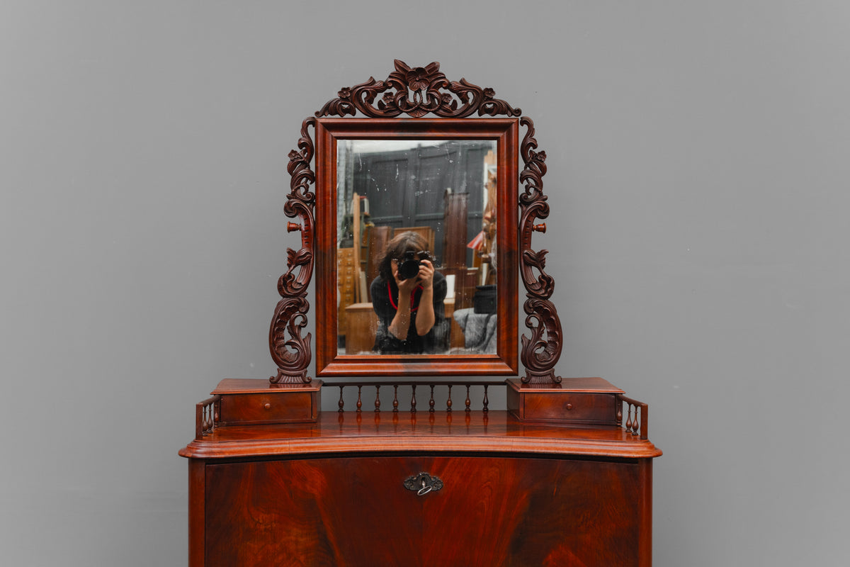 Biedermeier/Louis Philippe Spiegelkommode in Mahagoni - Mitte des 19.Jahrhunderts