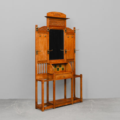 Jugendstil Garderobe in Eiche - Anfang des 20.Jahrhunderts