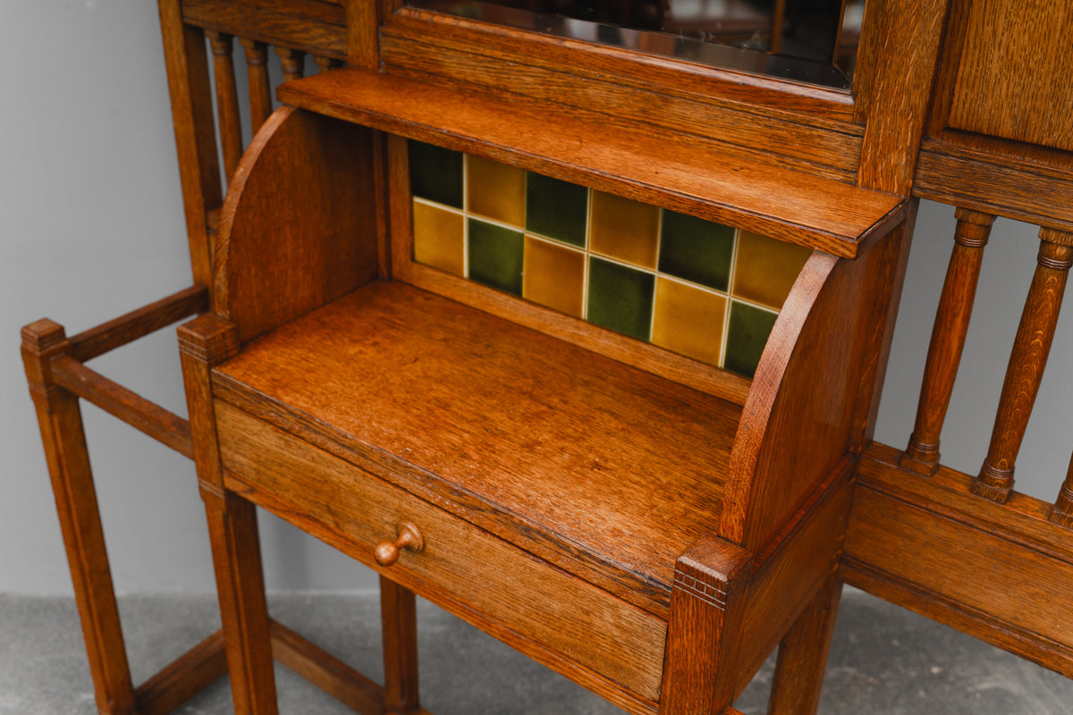 Jugendstil Garderobe in Eiche - Anfang des 20.Jahrhunderts