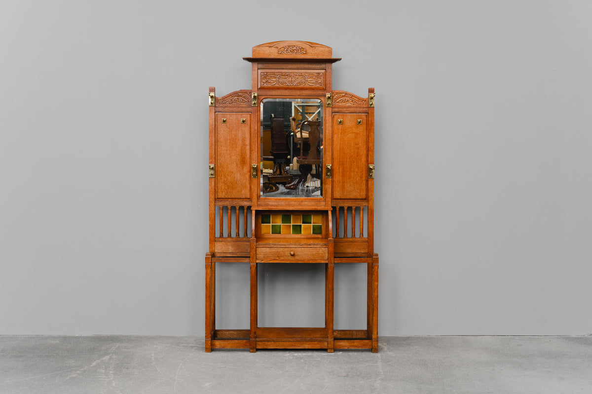 Jugendstil Garderobe in Eiche - Anfang des 20.Jahrhunderts