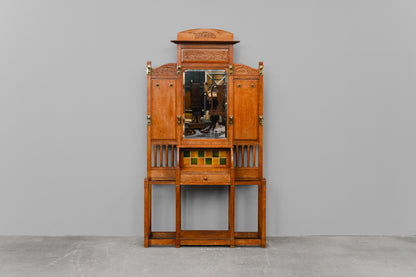 Jugendstil Garderobe in Eiche - Anfang des 20.Jahrhunderts