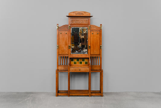 Jugendstil Garderobe in Eiche - Anfang des 20.Jahrhunderts