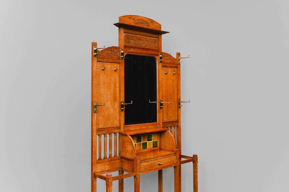 Jugendstil Garderobe in Eiche - Anfang des 20.Jahrhunderts