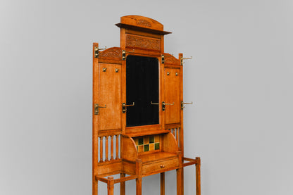 Jugendstil Garderobe in Eiche - Anfang des 20.Jahrhunderts