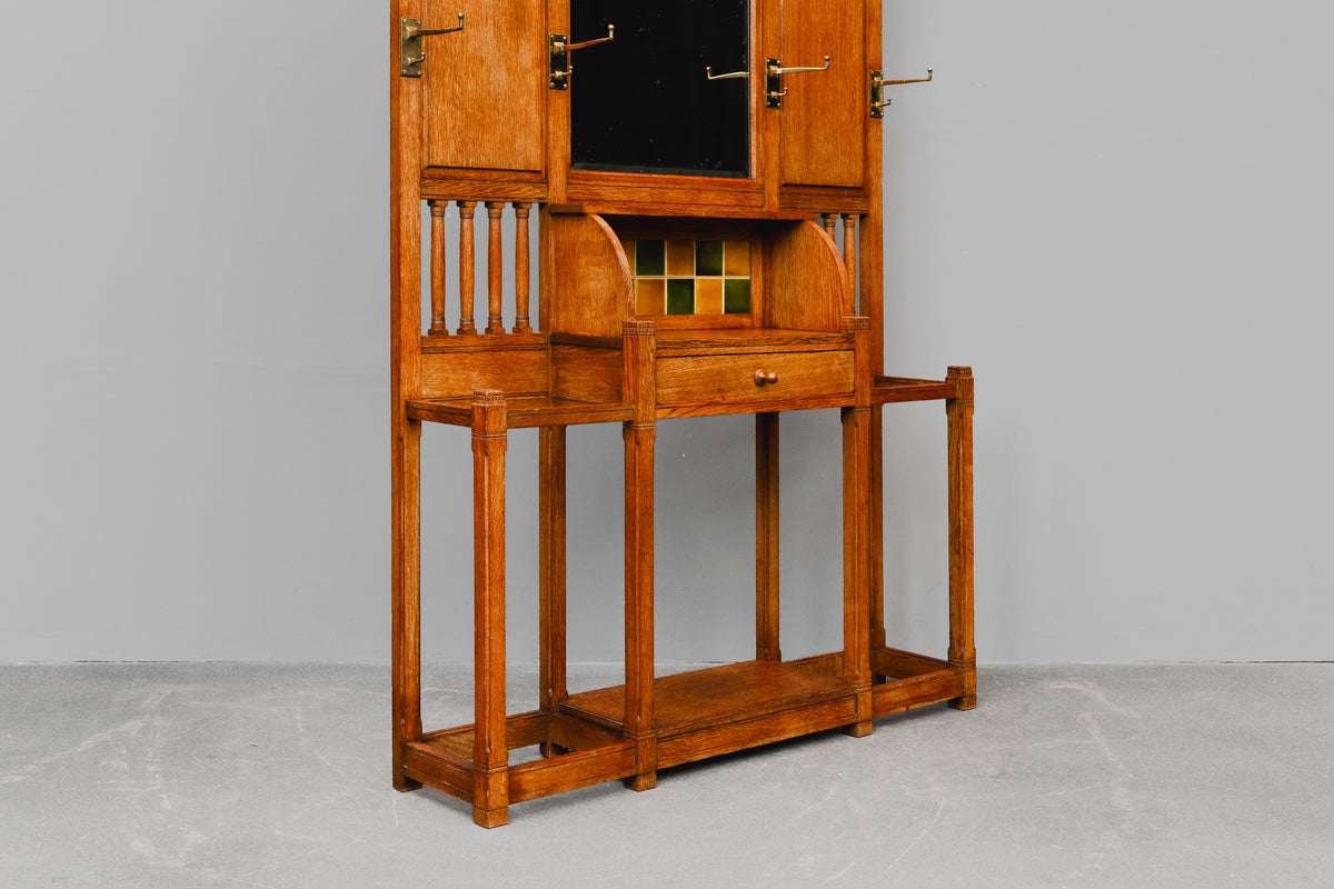 Jugendstil Garderobe in Eiche - Anfang des 20.Jahrhunderts