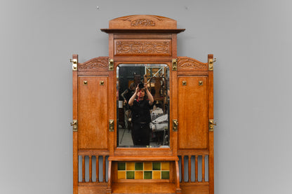 Jugendstil Garderobe in Eiche - Anfang des 20.Jahrhunderts