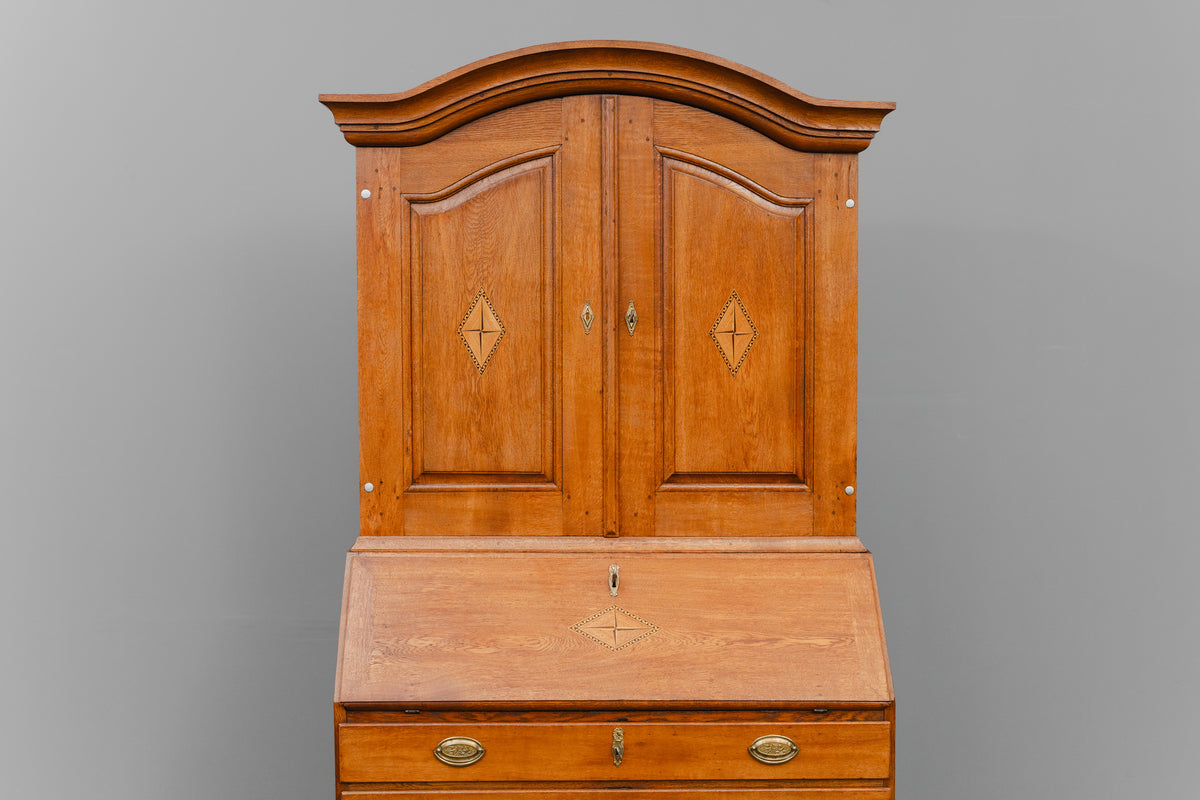 Schrägklappen-Aufsatzsekretär im Biedermeier/Barock Stil - erste Hälfte des 19.Jahrhunderts