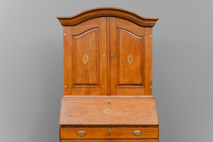 Schrägklappen-Aufsatzsekretär im Biedermeier/Barock Stil - erste Hälfte des 19.Jahrhunderts