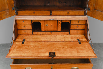 Schrägklappen-Aufsatzsekretär im Biedermeier/Barock Stil - erste Hälfte des 19.Jahrhunderts