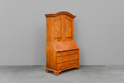Schrägklappen-Aufsatzsekretär im Biedermeier/Barock Stil - erste Hälfte des 19.Jahrhunderts