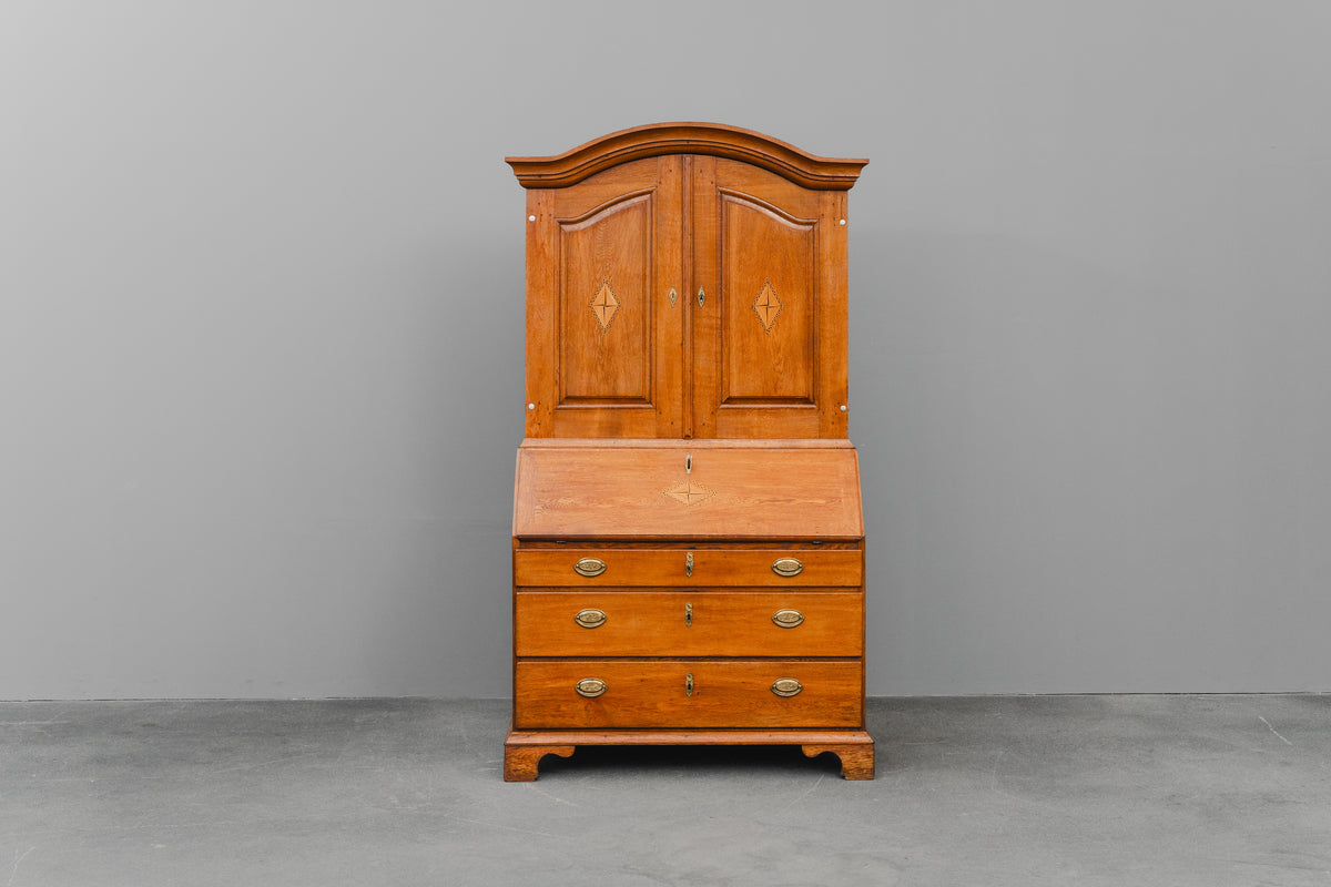 Schrägklappen-Aufsatzsekretär im Biedermeier/Barock Stil - erste Hälfte des 19.Jahrhunderts
