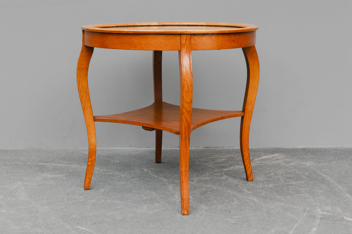 Jugendstil Beistelltisch in Eiche - Anfang des 20.Jahrhunderts