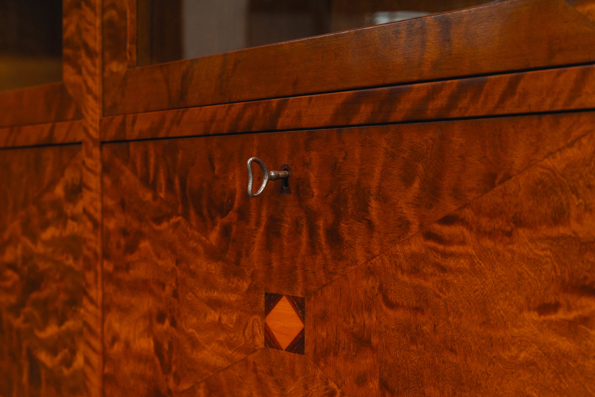 Jugendstil Bücherschrank in Birke - Anfang des 20.Jahrhunderts