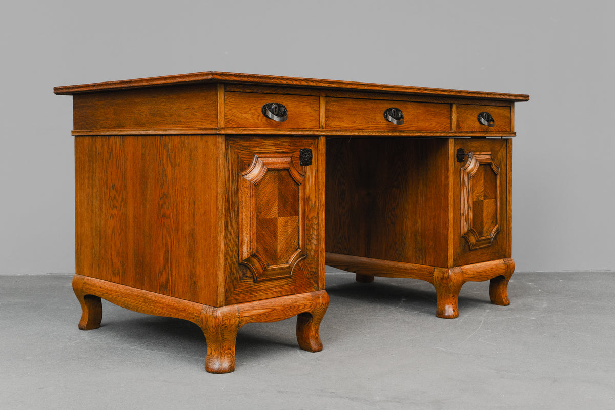 Jugendstil Schreibtisch in Eiche - Anfang des 20.Jahrhunderts