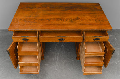 Jugendstil Schreibtisch in Eiche - Anfang des 20.Jahrhunderts