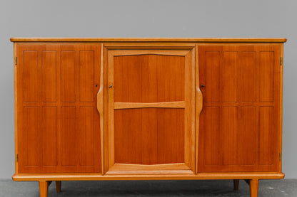 Mid-Century Highboard in Teak & Eiche - Mitte des 20.Jahrhunderts