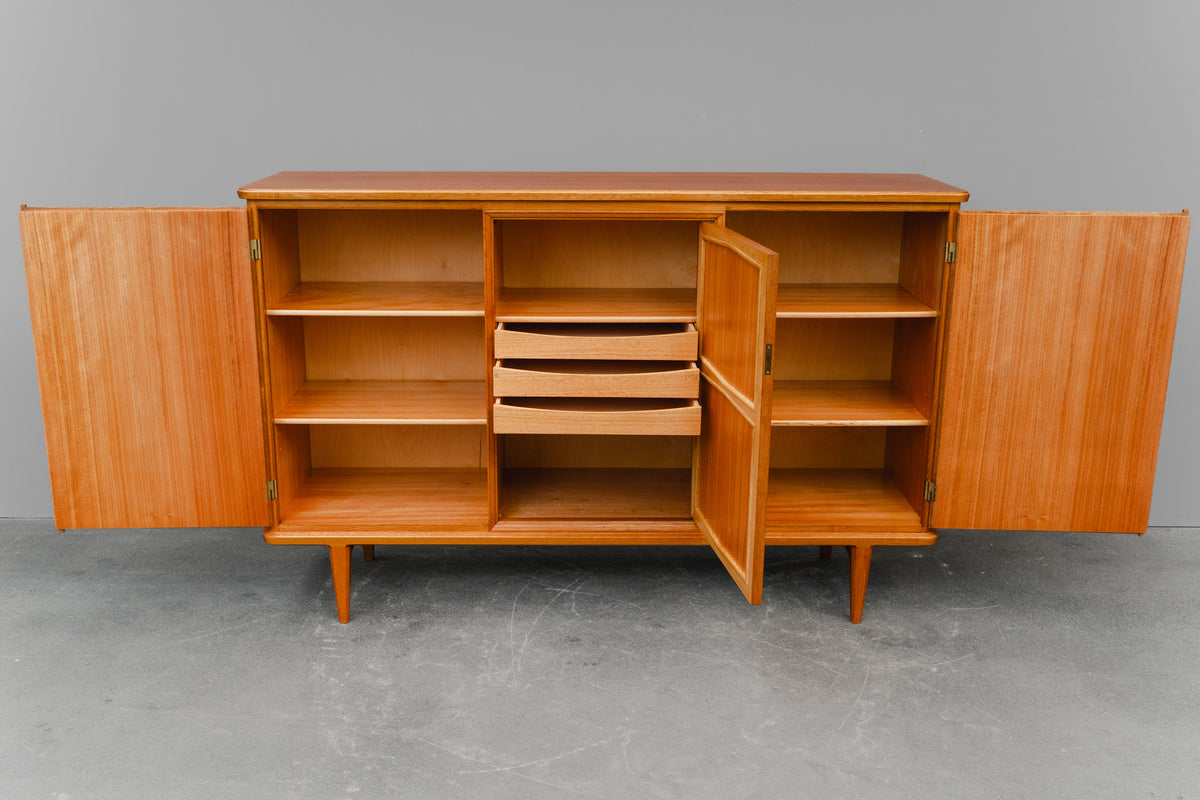 Mid-Century Highboard in Teak & Eiche - Mitte des 20.Jahrhunderts