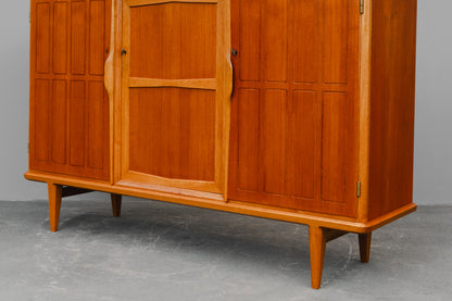 Mid-Century Highboard in Teak & Eiche - Mitte des 20.Jahrhunderts
