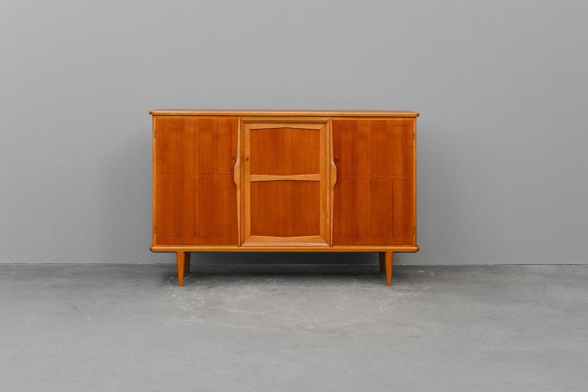 Mid-Century Highboard in Teak & Eiche - Mitte des 20.Jahrhunderts