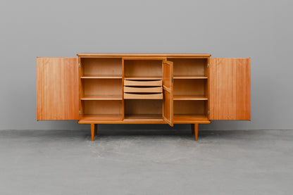 Mid-Century Highboard in Teak & Eiche - Mitte des 20.Jahrhunderts
